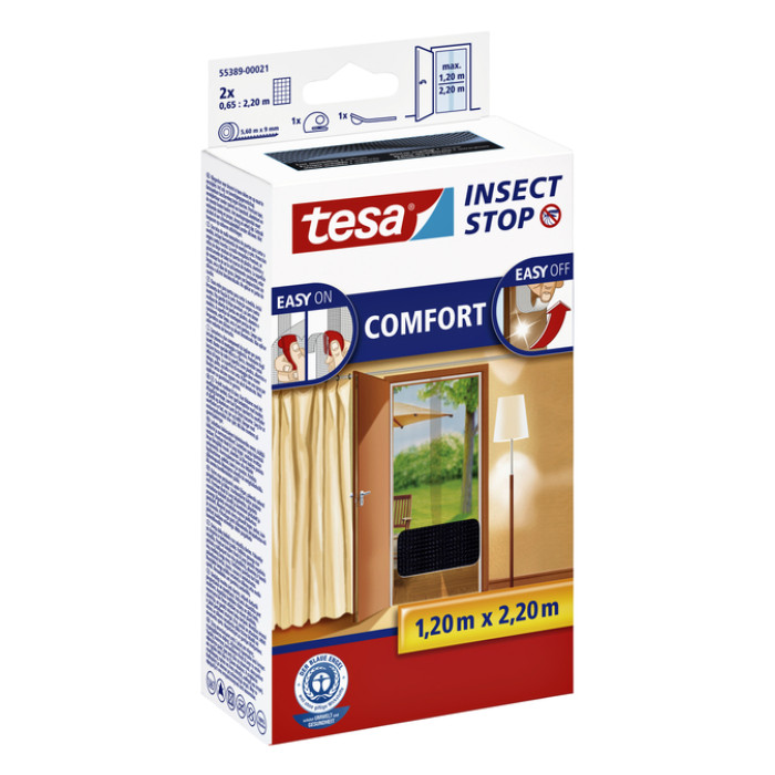 Insectenhor tesa® Insect Stop COMFORT deur 2x 0,65x2,20m zwart