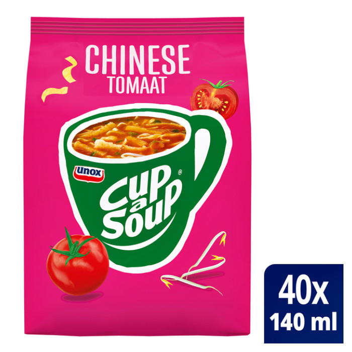 Cup-a-Soup Unox machinezak Chinese tomaat 140ml
