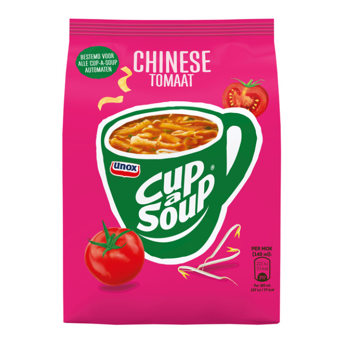 Cup-a-Soup Unox machinezak Chinese tomaat 140ml
