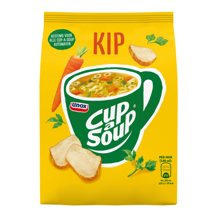 Cup-a-Soup Unox machinezak kip 140ml
