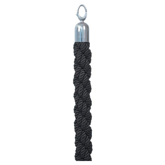 Afzetkoord Securit 150cm zwart met chroome knop