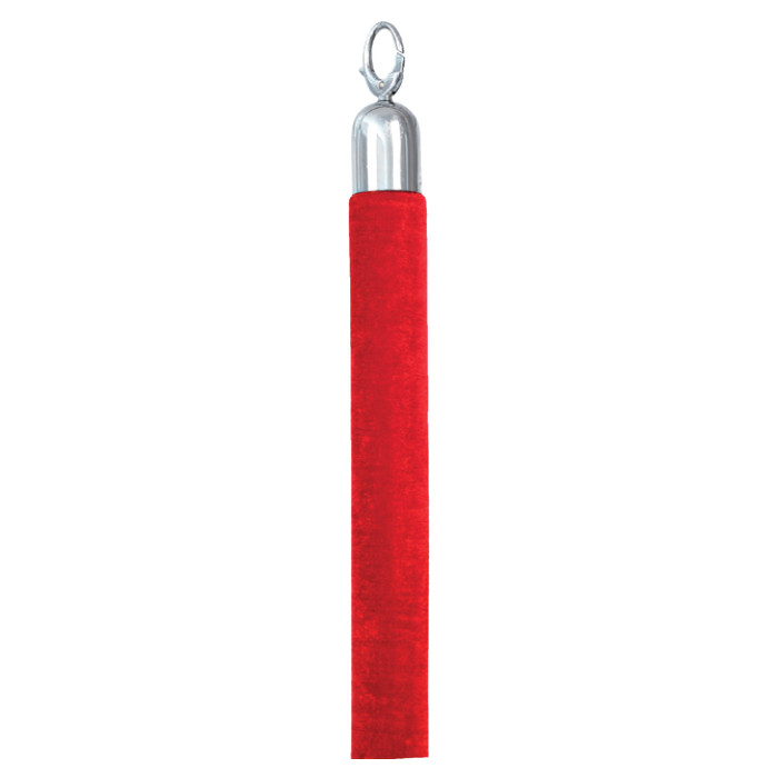 Afzetkoord Securit 150cm rood met chroome knop