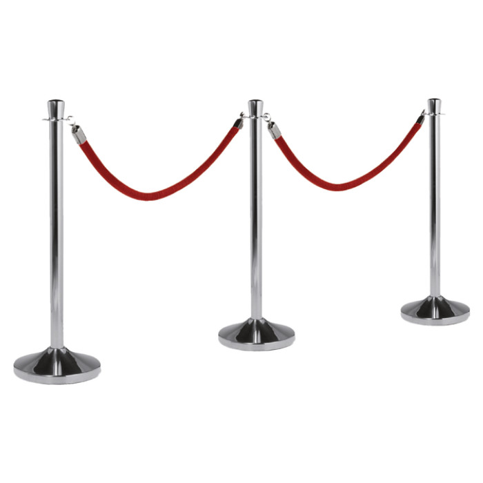 Afzetkoord Securit 150cm zwart met goudkleurige knop