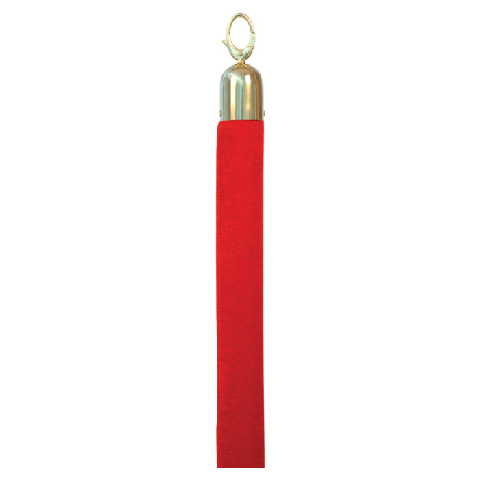 Afzetkoord Securit 150cm rood met goudkleurige knop