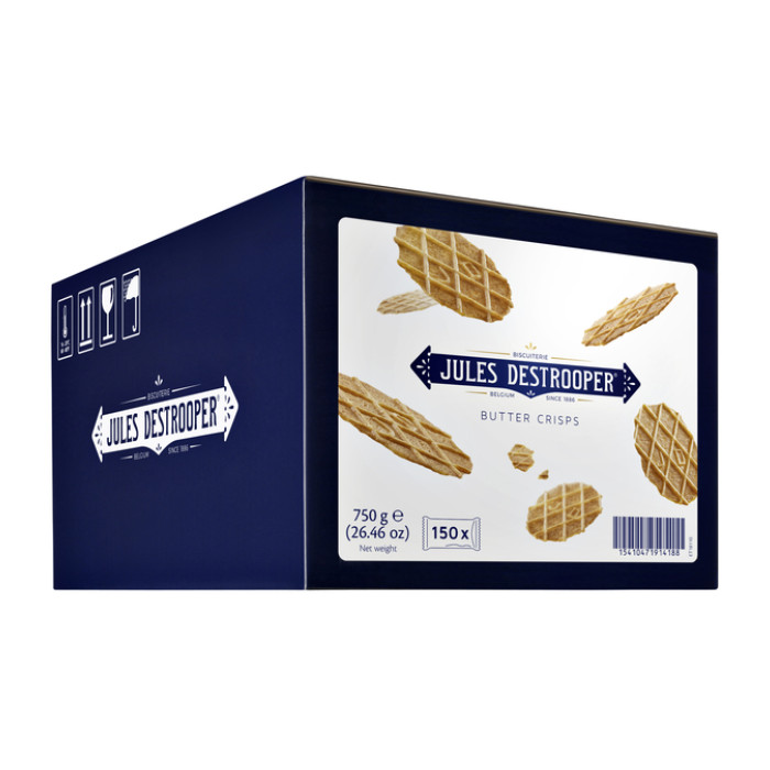 Koekjes Jules Destrooper natuurboterwafels doos 150 stuks