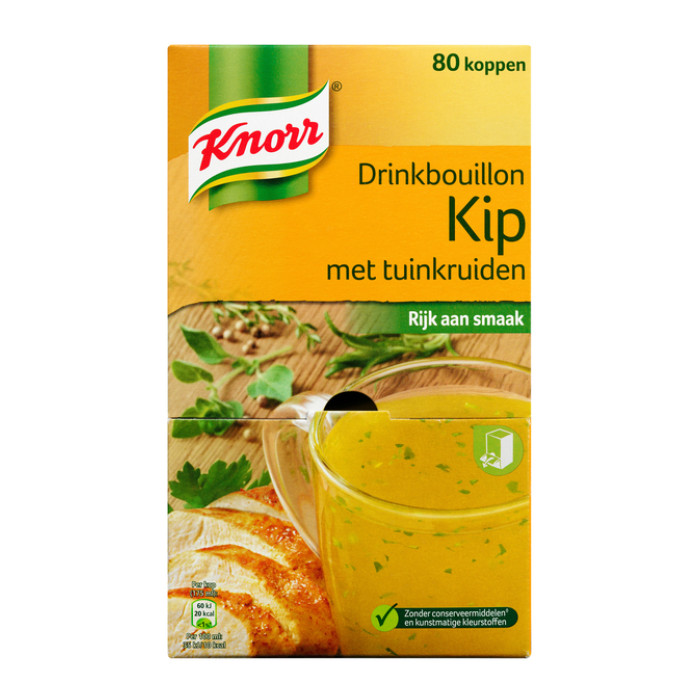 Drinkbouillon Knorr kip tuinkruiden 80 stuks
