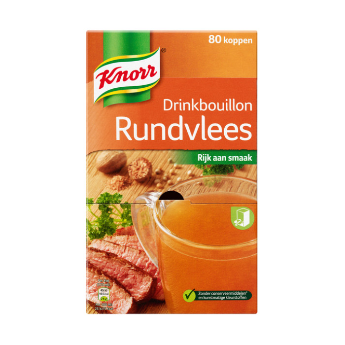 Drinkbouillon Knorr rundvlees 80 stuks
