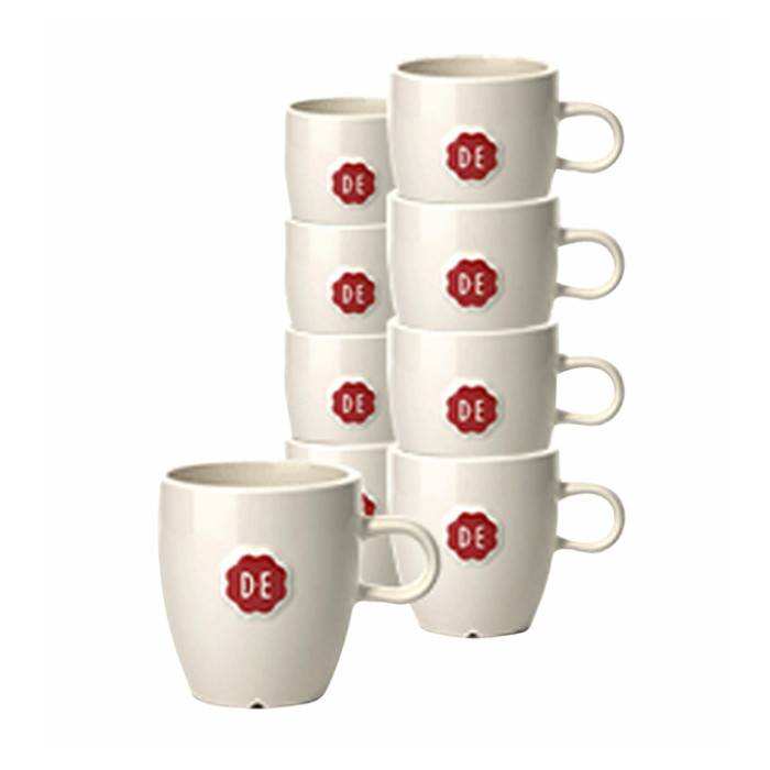 Kopje Douwe Egberts espresso 70ml wit 12 stuks