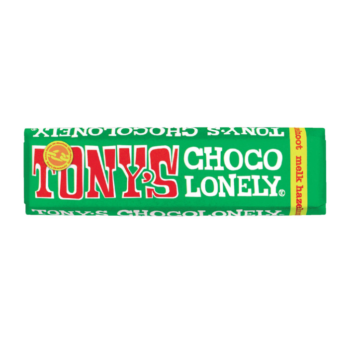 Chocolade Tony's Chocolonely hazelnoot reep 47gr