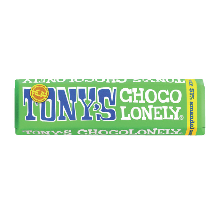 Chocolade Tony's Chocolonely amandel zeezout reep 47gr