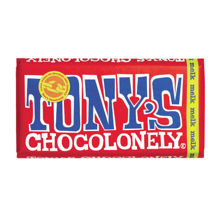 Chocolade Tony's Chocolonely melk reep 180gr