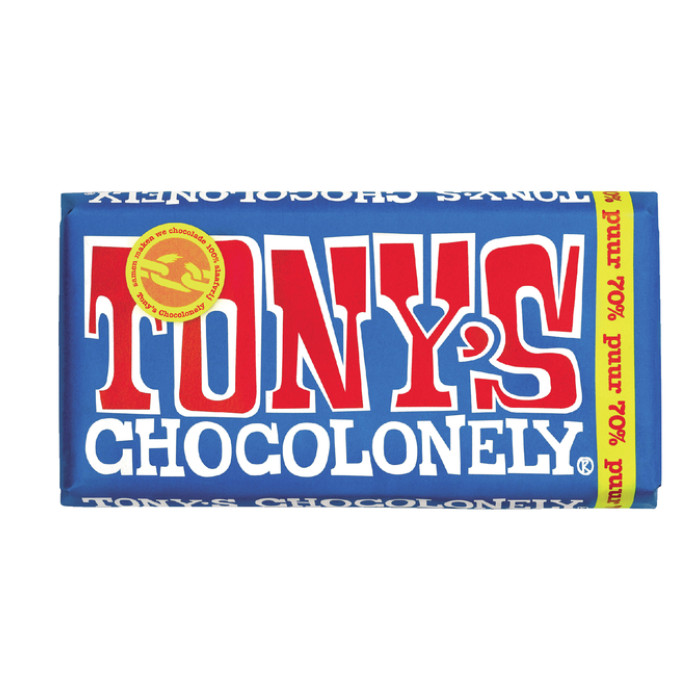 Chocolade Tony's Chocolonely puur reep 180gr