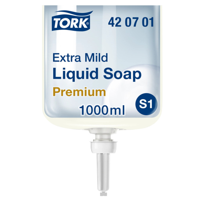 Handzeep Tork S1 Premium vloeibaar 1000ml gevoelige huid 420701