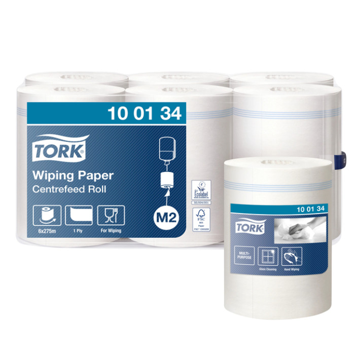Poetspapier Tork M2 Advanced 1-laags 275m wit 100134