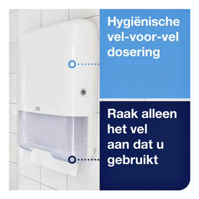Handdoekdispenser Tork H3 Elevation wit 553000