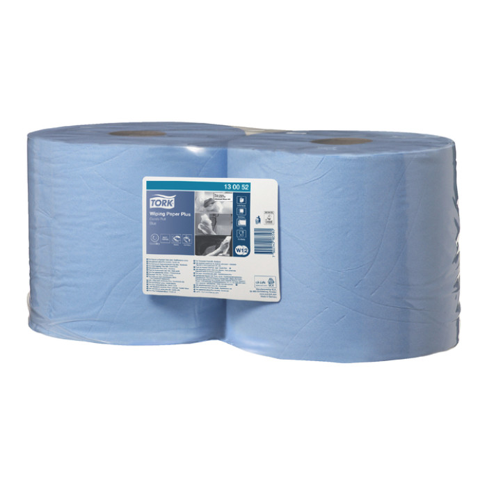 Poetspapier Tork W2 Plus Premium 2-laags 750 vel blauw 130052