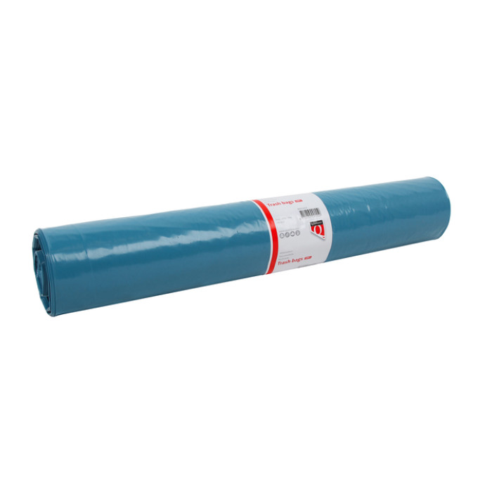 Afvalzak Quantore LDPE T50 160L blauw extra stevig 90x110cm rol à 20st