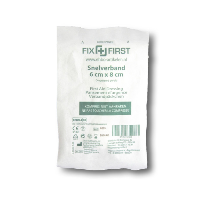 Snelverband FixFirst gerold 6x8cm 10 stuks