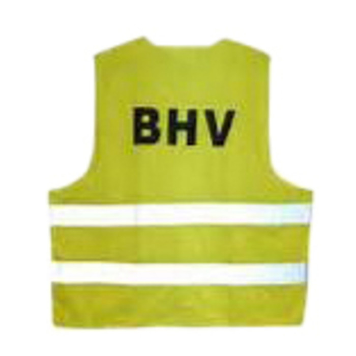 Veiligheidsvest Leina met opdruk "BHV " geel