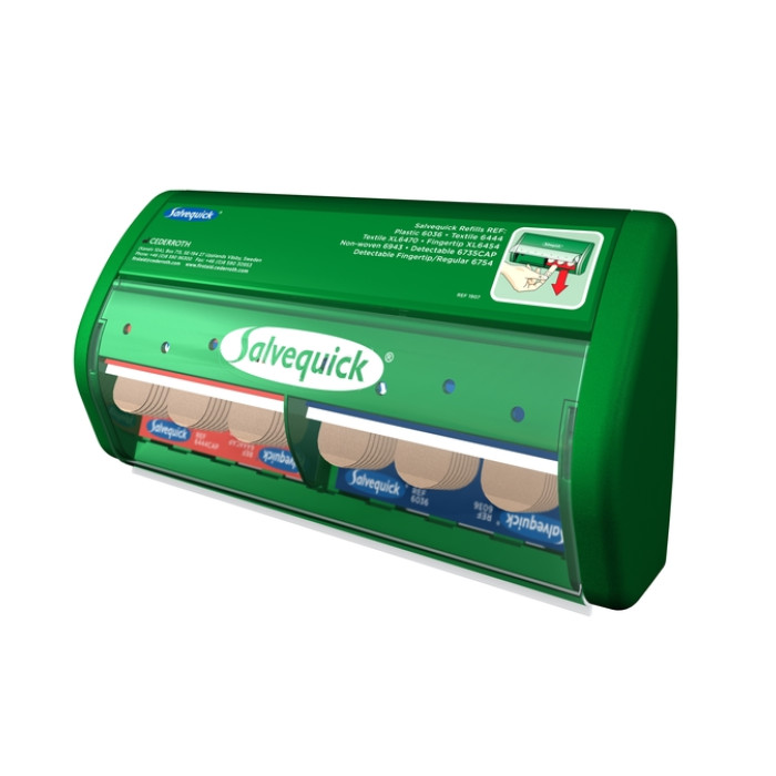 Pleisterdispenser Salvequick met inhoud
