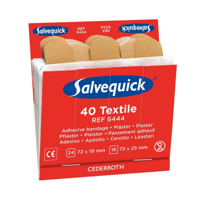 Pleisters Salvequick navulling textiel 6x 40 stuks