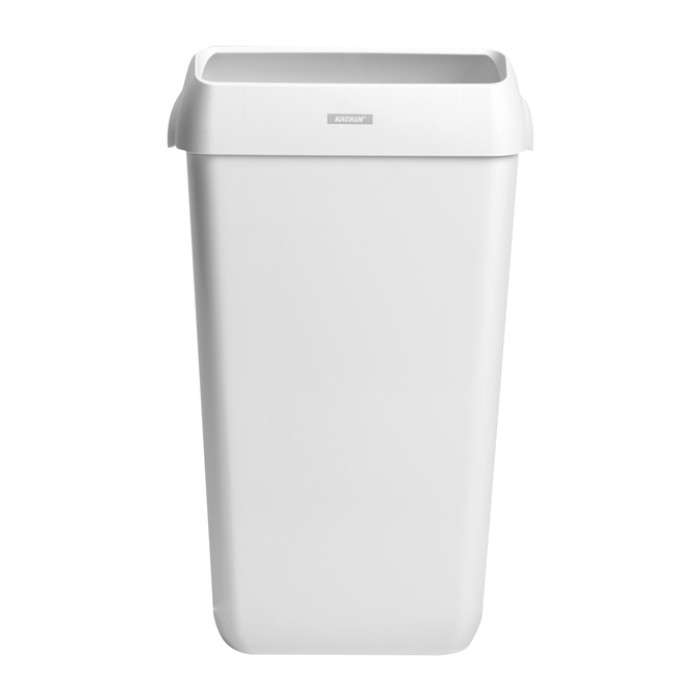 Afvalbak Katrin open inworp 25 liter wit 91899