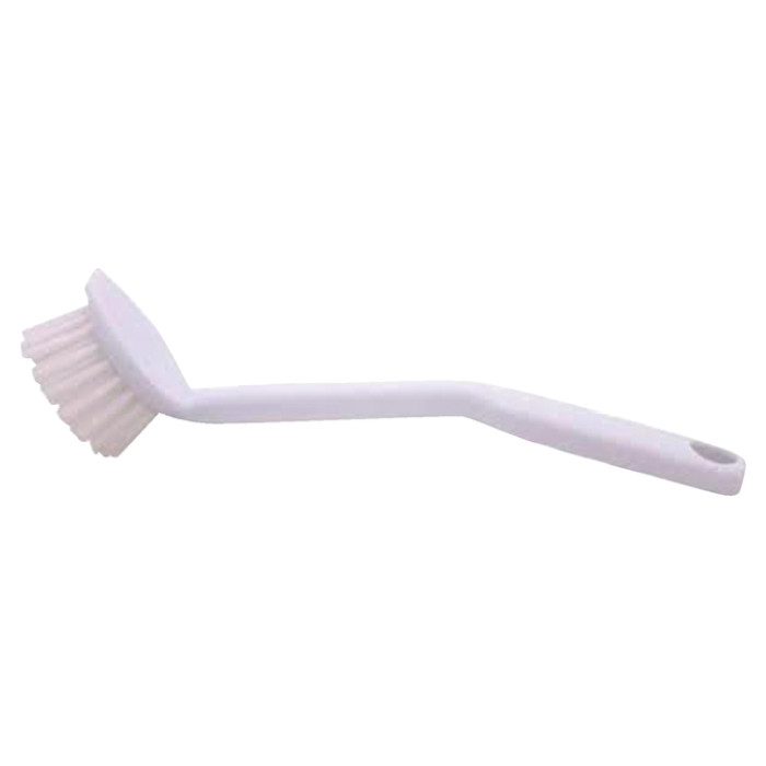 Afwasborstel Cleaninq basis plastic met ronde kop wit