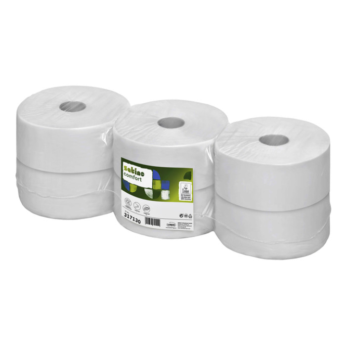 Toiletpapier Satino JT2 Comfort 2-laags 380m wit 317130