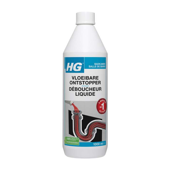 Afvoerontstopper HG badkamer vloeibaar 1l