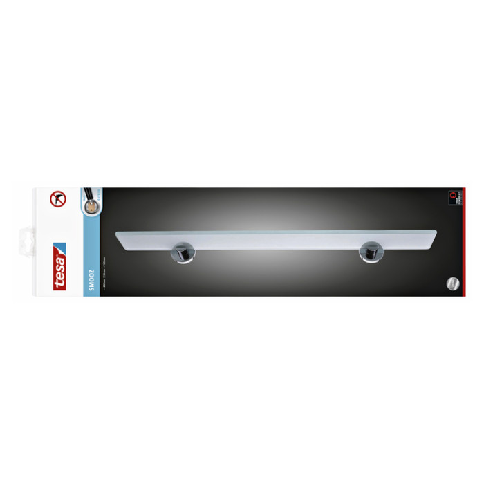 Planchet tesa® Smooz glas hoogglans verchroomd metaal zelfklevend