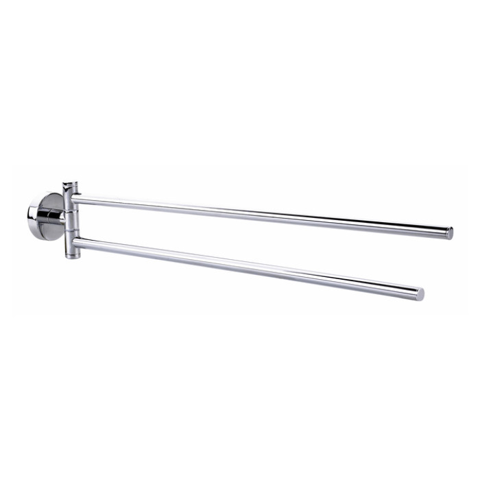 Handdoekhouder tesa® Smooz twee-armig hoogglans verchroomd metaal zelfklevend