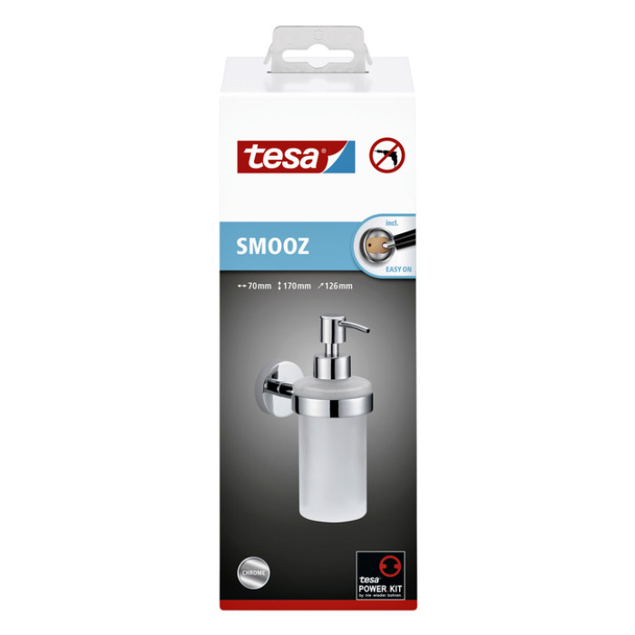 Zeeppomp tesa® Smooz hoogglans verchroomd metaal zelfklevend