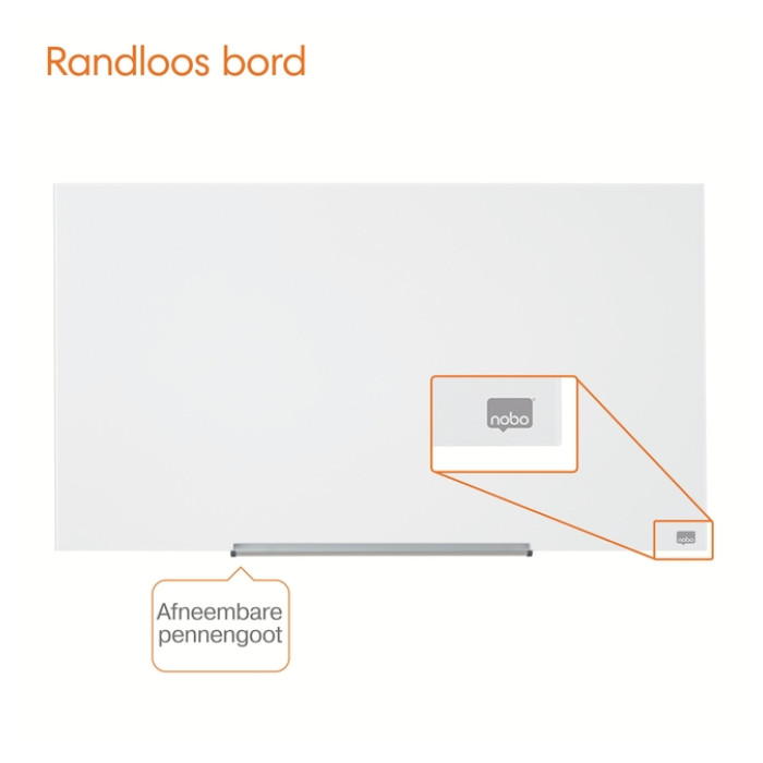 Glasbord Nobo Impresssion Pro 99,3x55,9cm briljant wit