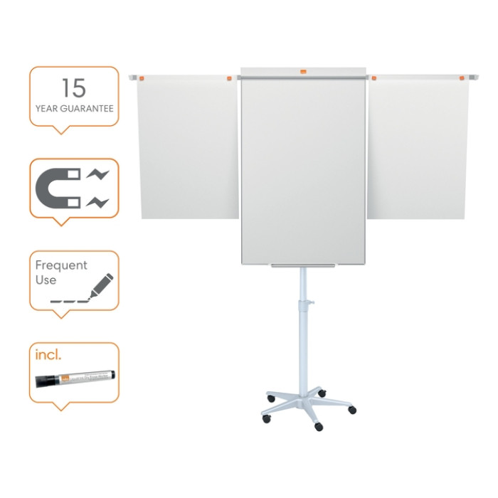 Flipover mobiele Nobo met uitschuifbaar armen
