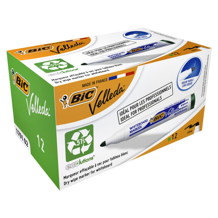 Whiteboardmarker Bic Velleda 1701 rond large groen