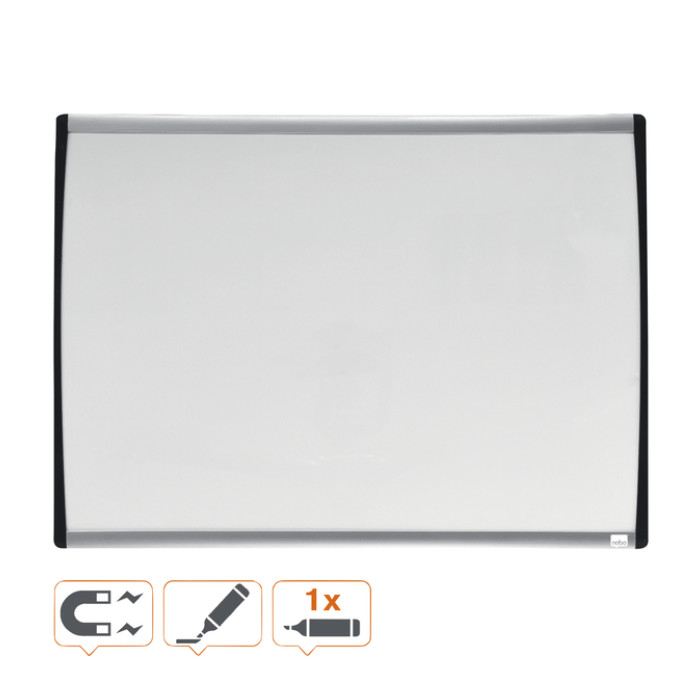 Whiteboard Nobo 58.5x43cm gewelfd