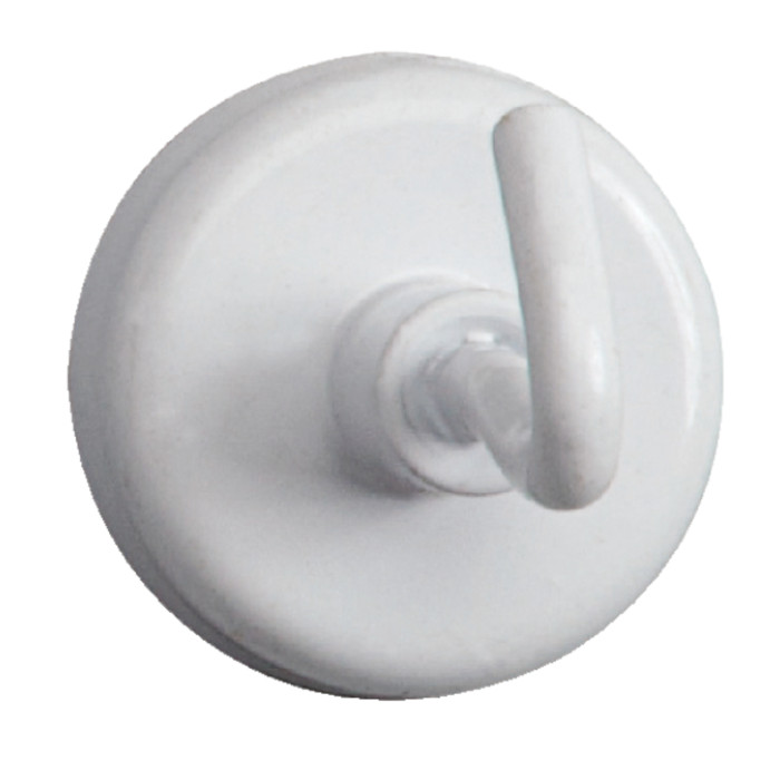 Magneet met haak MAUL 25mm trekkracht 3kg wit 5 stuks