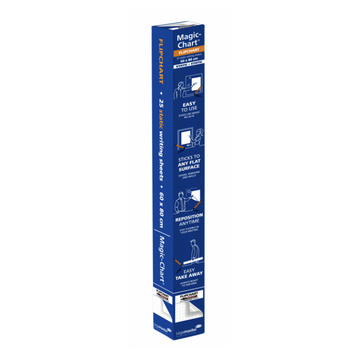 Magic-Chart Legamaster flipchart 600x800mm wit met ruit 25 vel