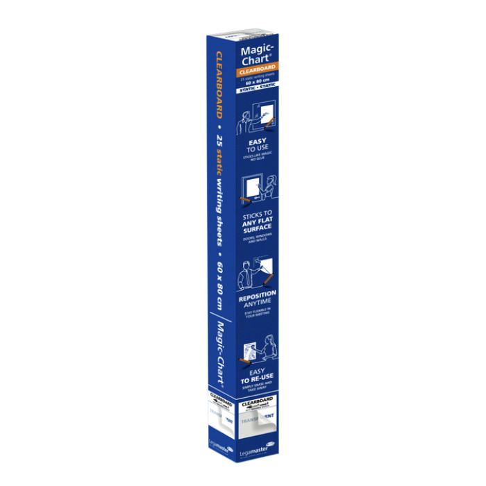 Magic-Chart Legamaster Whiteboard 600x800mm transparant 25 vel