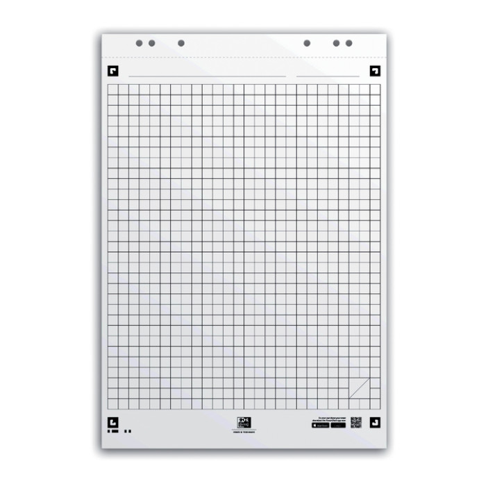 Flipoverpapier Oxford smart 650x980mm ruit 90 gram 20 vel