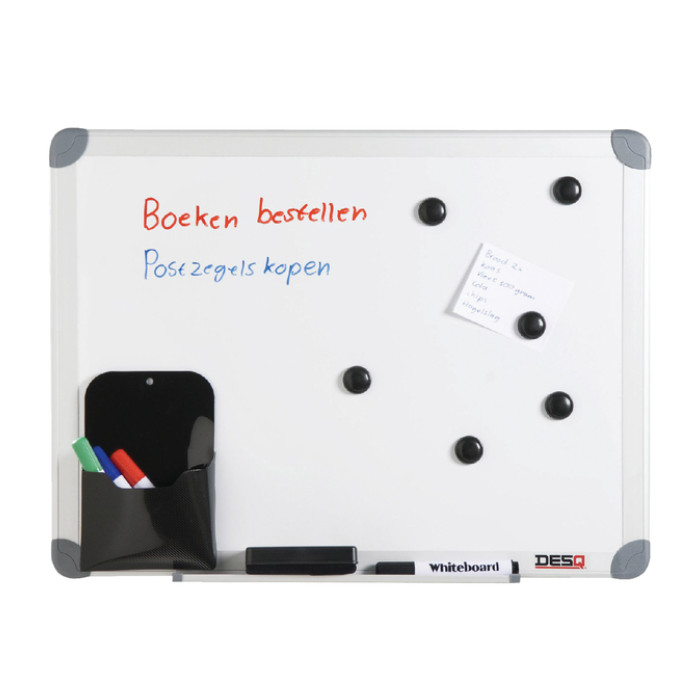Whiteboard Desq 450x600mm in kunststof draagtas