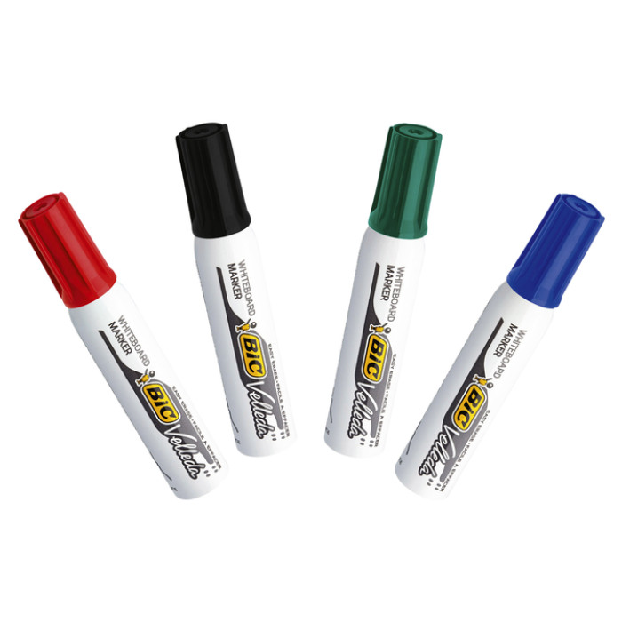 Viltstift Bic Velleda 1781 whiteboard schuin large assorti 4 stuks