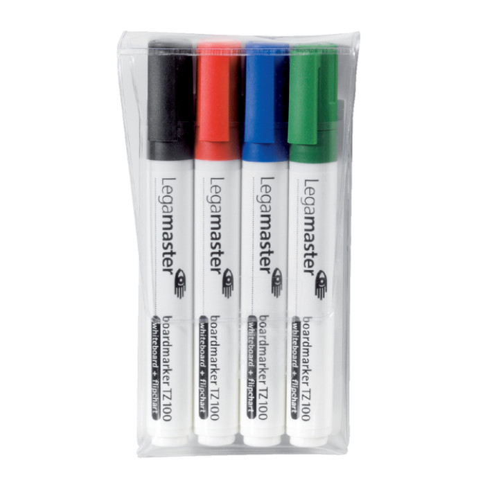 Whiteboardmarker Legamaster TZ 100 rond 1.5-3mm assorti pak à 4 stuks