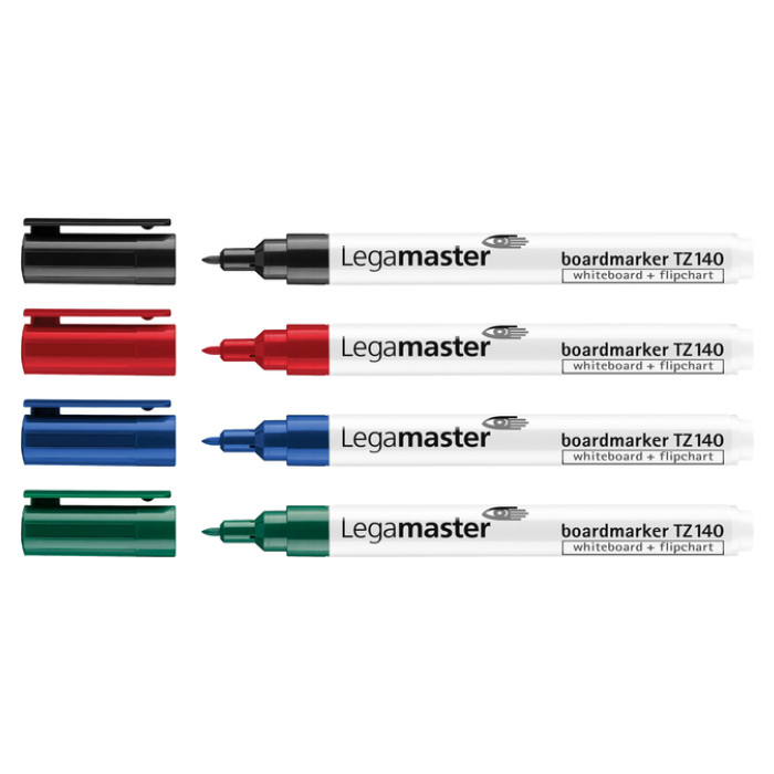 Whiteboardmarker Legamaster TZ 140 rond 1mm assorti blister à 4 stuks