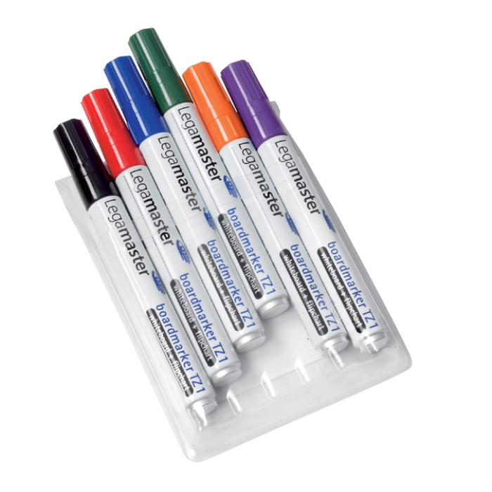 Whiteboardmarker Legamaster TZ 1 rond 1.5-3mm assorti set à 6 stuks