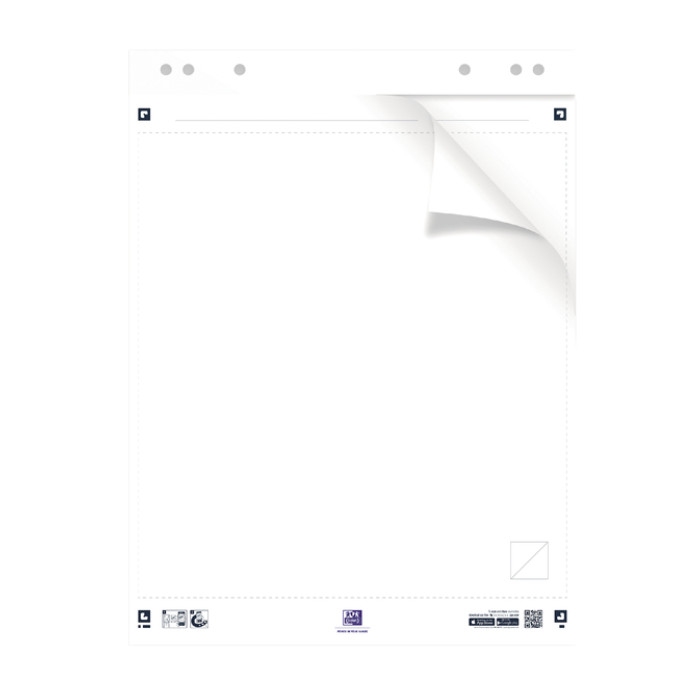 Flipoverpapier Oxford smart 60x80cm zelfklevend blanco 90gr 20 vel
