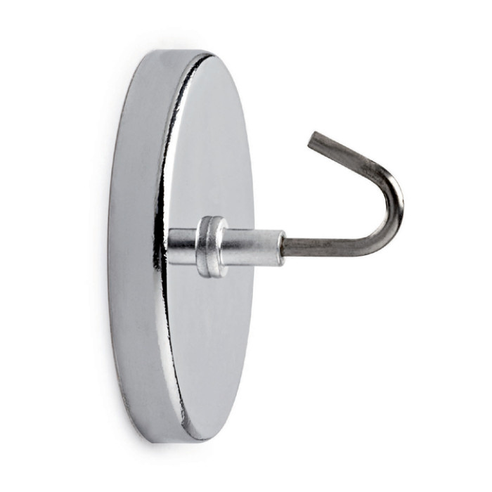 Magneet met haak MAUL Ø52mm trekkracht 9kg chroom