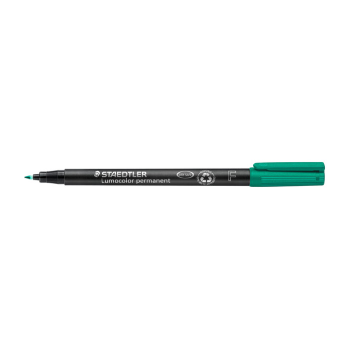 Viltstift Staedtler Lumocolor 318 permanent F groen