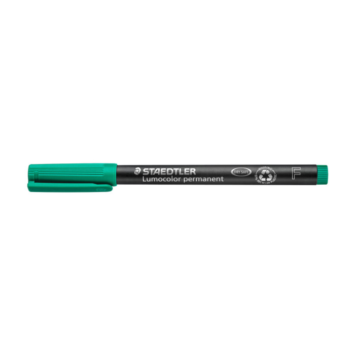 Viltstift Staedtler Lumocolor 318 permanent F groen