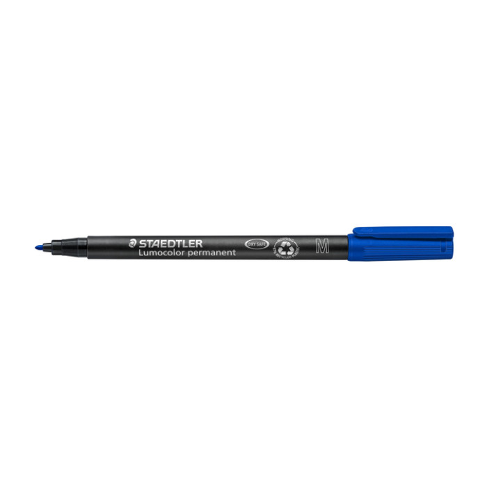 Viltstift Staedtler Lumocolor 317 permanent M blauw